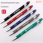 Hot selling 2 in 1 Promotional Stylus Touch Screen ball Pen Metal Stylus Ballpoint Pen With custom logo