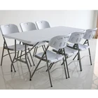 hot sale Outdoor 6ft Camping Plastic Foldable Chair And Table Set