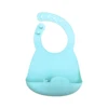 Adjustable Easy Wipe Clean Roll Up Eco Friendly Silicon Baby Waterproof Newborn Bib