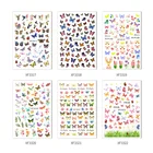 3d Stickers Nail Sticker 3d Popular 6pcs/set 3d Butterfly Stickers Colorful Butterfly 3D Self Adhesive Nail Sticker