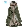Amazon's new European and American winter hooded cotton jacket long women's cotton coat