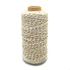 SR 100m 2mm Cappuccino Brown Bakers Twine Eco Friendly Light Brown Cotton String For Cooking