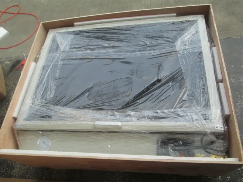 Vacuum exposure box silkscreen offset plate vacuum exposure