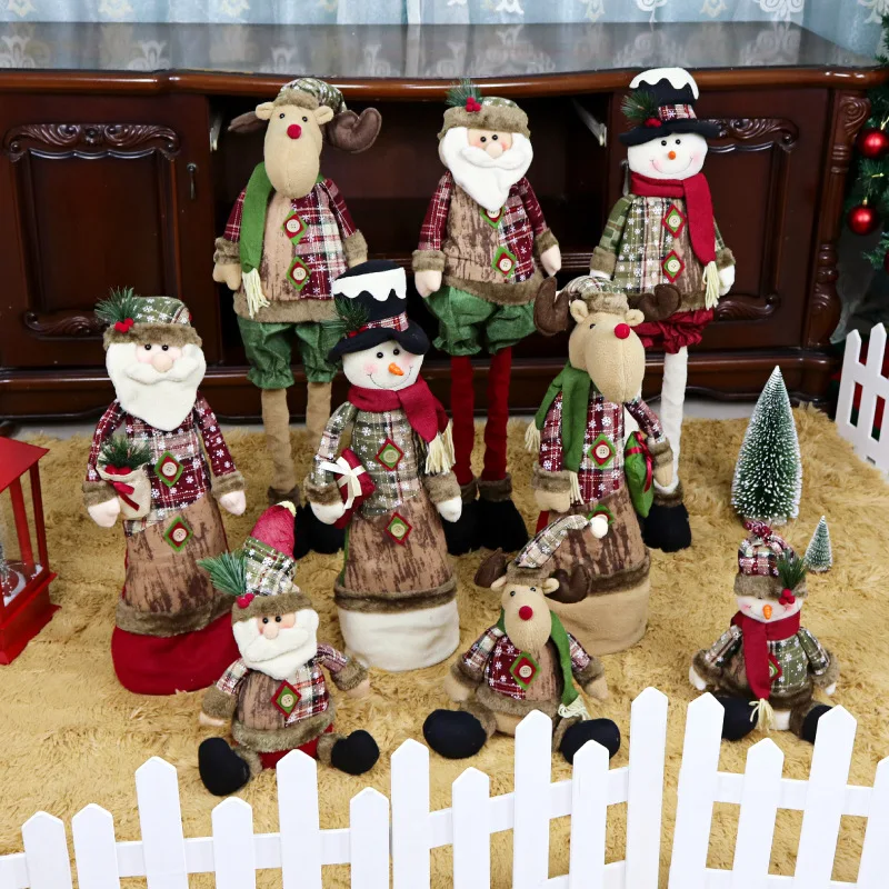 christmas decoration supplies christmas doll standing stuffed