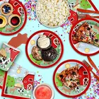 Barnyard Farm Animals Kid Birthday Party Supplies Set Plates Napkins Cups Tableware Set for 16