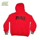 Custom cotton pullover split hoodies drawstrings sweatshirts