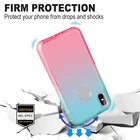 Factory direct sale clear shockproof case gradient phone case with belt clip For iPhone 8 plus