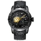 BIDEN Watches Men Fashion 3D Sculpture Dragon Quartz Watch Waterproof Rubber Strap Big Dial Sport Watch/