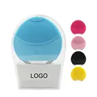 Waterproof Custom Logo Facial Cleansing Brush USB Charging Waterproof Ultrasonic Silicone Face Cleaner