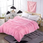 High Quality Custom Logo printed fleece blanket with BSCI ISO SGS
