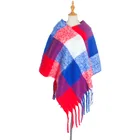 Scarf Women Scarf Shawl Women's Circle Yarn Twist Braid Tassel Plaid Thickened Cloak Woven Scarf Shawl