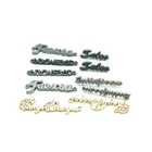 Elegant Design Stamp Letter Brand Button Clothes Shoe Label Plate Metal Logo For Swimwear