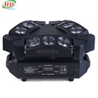club bar dj disco light 9 eyes led spider light 9pcs RGBW 4in1 led moving head beam