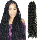 Synthetic Wholesale Nubian Pre Twisted Passion Freetress Water Wave Spring Twist Crohcet Braid Hair Passion Twist Hair