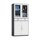 Office Furniture Metal Storage Cabinet customized sliding glass door file cabinet Steel Filing Cabinets