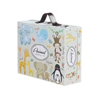 Custom Print Baby Fancy Paper Cardboard Mini Suitcase Gift Box With Handle