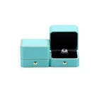 Luxury custom logo leather paper wedding jewelry ring box
