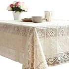 Eco hollow cotton handmade crochet table cloth round tablecloth coffee table cloth
