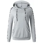 2020 wholesale new design autumn long sleeve hooded loose leopard pullover sweatshirt women
