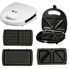 Electric detachable 2 slice 3 in 1 breakfast sandwich waffle maker