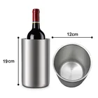 1.6L 1600ml Double Wall Stainless Steel Ice Bucket Wine Bottle Beer Champagne Ice Cooler