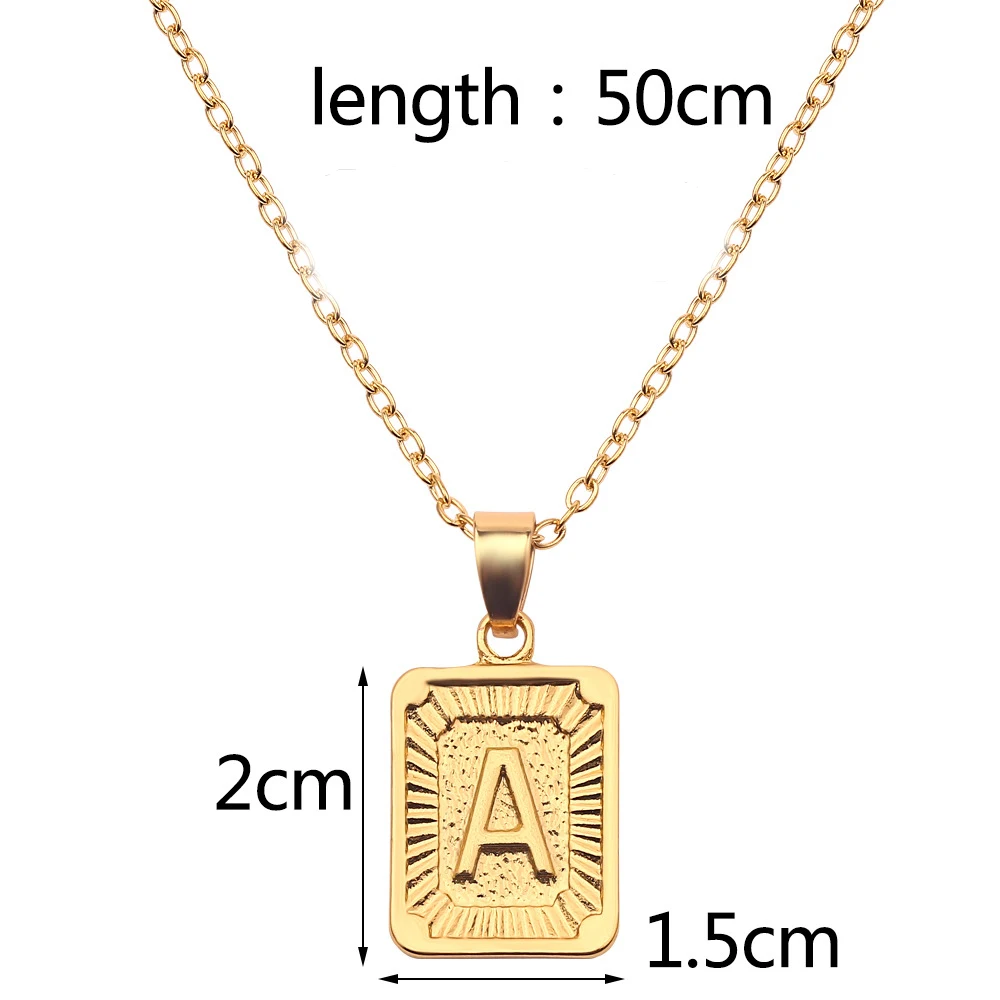 hot sale fashion initial 14k gold filled letter pendant necklace