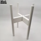 Popular White indoor outdoor adjustable bamboo plant rack flower pot stand
