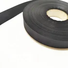 100% Polyester Custom for garment label printing in black color wholesale thick satin ribbon for bows