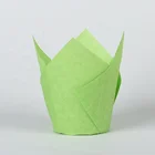 Disposable paper cake cup oil proof muffin cups solid colorful mini tulip cupcake wrappers liners wholesale