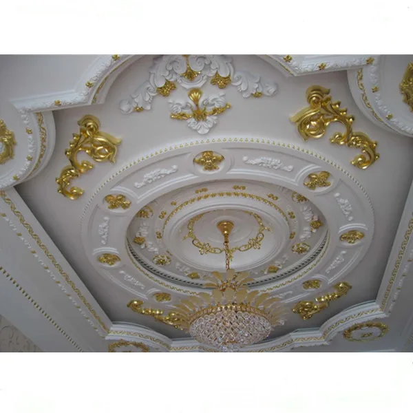 Pop Ceiling Design Gilt Polyurethane Pu Molding Profile For House