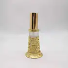 30ml Unique Arabic Style Metal Essential Oil Attar Perfume Glass Bottles with Aluminum Pump Sprayer