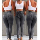 New arrival womens blue jeans high waist design plus size fashion women Jean pants wholesale