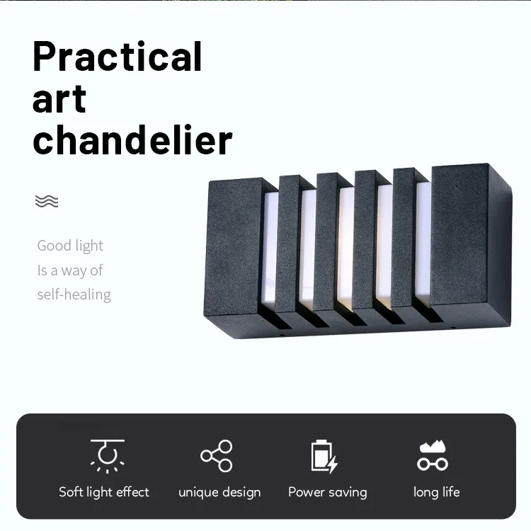 Modern Design Energy saving Geometry Aluminium body Home Outdoor Wall Lamp