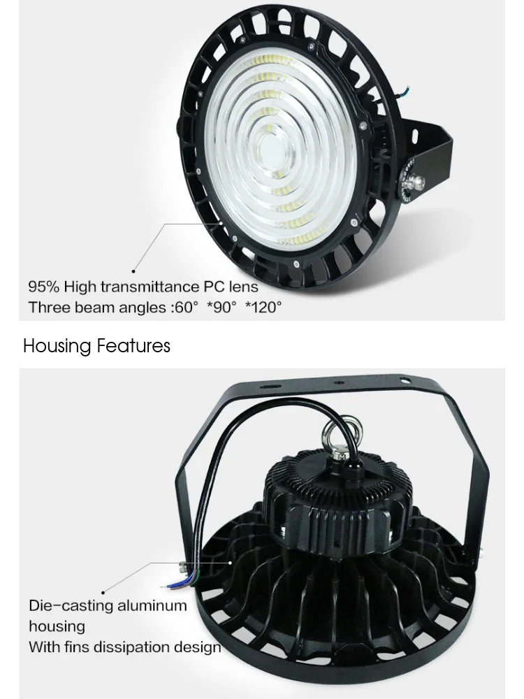 Factory Offer 200W Waterproof PC Cover high bay light - ANKUX.COM