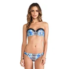 Art printing steel bracket hang a neck strap bikini swimsuit