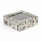Wooden Jewelry Box Decorative Fabric Covered Wooden Jewelry Storage Box Organizer