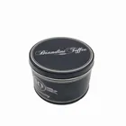 Food Grade Round Empty Matt Black Metal Tea Can/Coffee Tin Box/Tin Container Box Metal