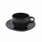 High quality factory direct black melamine coffee cup and saucer set