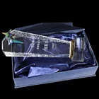 Plaque Award Trophy Plaque MH-J100 Factory Wholesale Colored Glaze Topped Crystal Plaque Glass Trophy Award