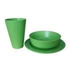 eco friendly bamboo fiber tableware dinnerware set
