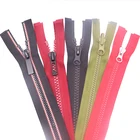 5# Custom Colorful Zipper Long Chain Open End Plastic Vislon Zips For Clothes