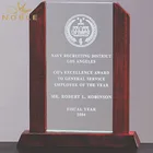 Award Plaque Glass Awards Custom Blank Crystal Glass Award Trophy Plaque With Wooden Base