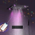 Light Rainfall Hm Bathroom Ceiling Mounted Thermostatic Led Light Shower Head Set Smart Music Rainfall Shower System