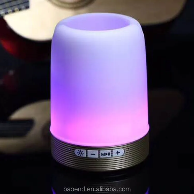 HF-Q6 portable wireless speaker with led Night light and mobile stand/Pen container quran lamp Colorful discoloration - ANKUX.COM