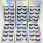 Hand Made Faux Mink Eyelash Hand Made Mink Eyelash Wholesale Eyelash Case Fiber Eyelashes Vendor