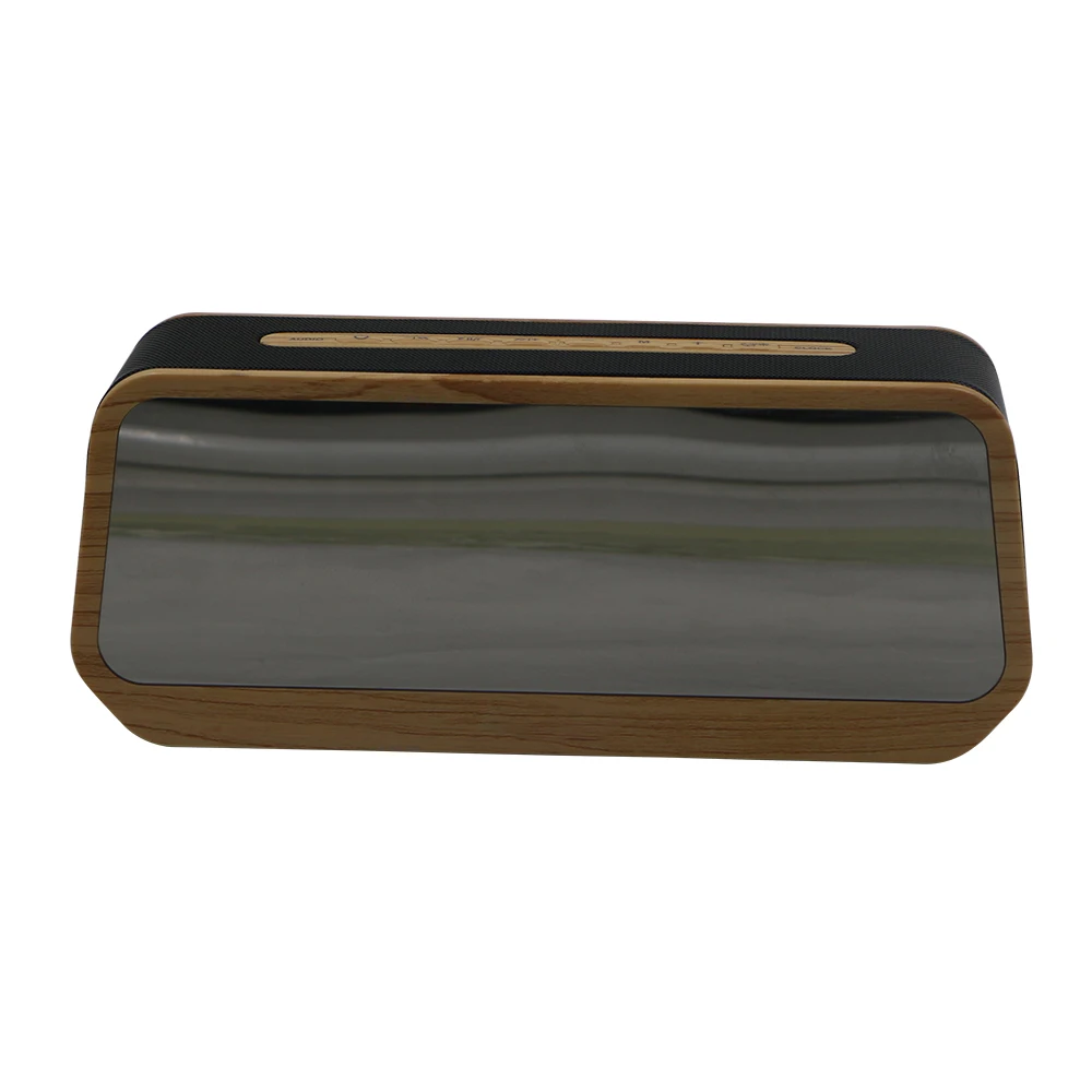 China Suppliers Support TF FM AUX Portable Wireless Wood Bluetooth Speaker With Dual Alarm Clock Home Bluetooth Loudspeaker - ANKUX.COM