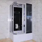 Factory ABS acrylic rectangle tray tempered glass portable steam bath shower cabin