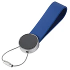 New Arrival Custom Design Logo Blue Leather Keyring Factory From China