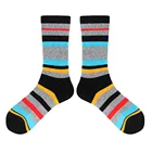 The best seller Men stripe bamboo charcoal organic socks