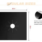 4 Pack Stove Top Gas Burner Bib Liners Covers Stovetop Range Protectors Non Stick Reusable 0.08mm Thick
